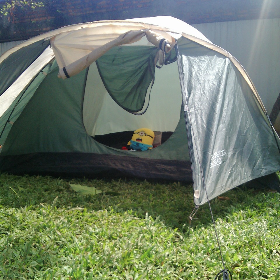 Rupa tenda kami di pagi harinya.